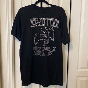 NWOT Led Zeppelin United States of America 1977 Black Tee, L